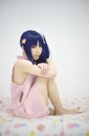 bed blue_hair cosplay dress hiradaira_chisaki nagi_no_asukara pantyhose shaa sheer_legwear side_ponytail rating:Safe score:1 user:nil!