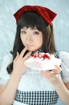 apron cosplay dress hairbow kishigami_hana original waitress waitress_uniform rating:Safe score:0 user:nil!