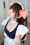 apron choker cleavage cosplay dress hairband hair_ribbons maid maid_uniform miu sara_francis twintails wataridori_ni_yadorigi_wo rating:Safe score:0 user:nil!