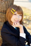 blazer blouse cosplay hirasawa_yui k-on! pleated_skirt ribbon_tie school_uniform skirt takanashi_maui rating:Safe score:0 user:pixymisa