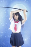 katana kitahara_rie pleated_skirt sailor_uniform school_uniform skirt sword vjy_107 warp_you rating:Safe score:2 user:nil!