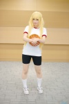 basketball bike_shorts blonde_hair cosplay gym_uniform mike misawa_maho ro-kyu-bu! shorts socks tshirt twintails rating:Safe score:0 user:pixymisa