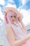 animal_ears blouse cat_ears cosplay enacat_(white_version) enako miniskirt original pink_hair skirt straw_hat twintails rating:Safe score:0 user:nil!