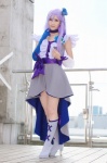 asakura_hina boots bows choker cosplay cure_moonlight dress flowers gloves heartcatch_precure! pretty_cure purple_hair tsukikage_yuri rating:Safe score:0 user:pixymisa