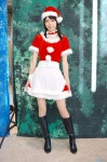apron ayuzawa_misaki boots choker cosplay dress kaichou_wa_maid-sama! kobayakawa_mio santa_costume stocking_cap rating:Safe score:1 user:nil!