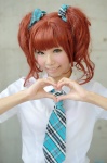<3 blouse cosplay himemiya_mahore idolmaster school_uniform takatsuki_yayoi tie twintails rating:Safe score:1 user:nil!