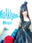 akiyama_mio bouquet cosplay gown kipi k-on! one_elbow_glove pantyhose striped top_hat rating:Safe score:0 user:nil!