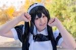 apron bowtie cosplay headband k-on! maid maid_uniform nakano_azusa twintails yurakonnbu rating:Safe score:0 user:pixymisa