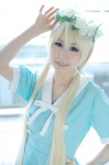 blonde_hair cosplay dress k-on! kotobuki_tsumugi marui_mizutama twintails rating:Safe score:0 user:nil!