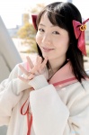 cardigan cosplay hairbows minamoto_chikaru school_uniform strawberry_panic! suzumiya_kirika rating:Safe score:0 user:nil!