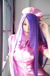 cosplay dress ikkitousen kanu_unchou kibashi nurse nurse_cap nurse_uniform purple_hair rating:Safe score:1 user:nil!