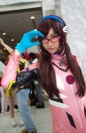 bodysuit cosplay glasses gloves hairband looking_over_glasses lumi makinami_mari_illustrious neon_genesis_evangelion rebuild_of_evangelion twintails rating:Safe score:0 user:pixymisa