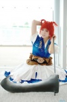 blouse cosplay natsume_sakiko onozuka_komachi red_hair scythe skirt touhou vest rating:Safe score:0 user:nil!