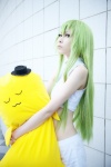 cc cheese-kun code_geass cosplay croptop green_hair houtou_singi shorts stuffed_animal rating:Safe score:0 user:nil!