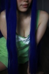 blue_hair cleavage cosplay dress furude_rika higurashi_no_naku_koro_ni tsun rating:Safe score:1 user:nil!