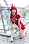 boots bow cosplay dress hairbow original pantyhose red_hair yuu_(ii) rating:Safe score:2 user:pixymisa