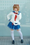 cosplay iriru kataoka_yuuki pleated_skirt sailor_uniform saki_(manga) school_uniform skirt thighhighs twintails zettai_ryouiki rating:Safe score:0 user:nil!