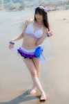 barefoot beach bikini hairband lenfried love_a_live love_live!_school_idol_project miniskirt ocean skirt sonada_umi swimsuit wet rating:Safe score:0 user:nil!