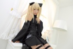 blonde_hair cosplay detached_sleeves dress enako golden_darkness hairbows to_love-ru twintails rating:Safe score:0 user:nil!