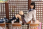 blouse cardigan costume kneesocks nishiumi_hikaru pleated_skirt school_uniform skirt rating:Safe score:0 user:nil!