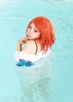 blouse bra cosplay higurashi_ran love_live!_school_idol_project m_vol.1 nishikino_maki open_clothes pool red_hair school_uniform wet rating:Safe score:1 user:nil!