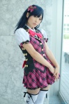 akitsu_honoka bows cosplay hairbow idolmaster kisaragi_chihaya school_uniform thighhighs zettai_ryouiki rating:Safe score:0 user:pixymisa