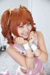 acchan boots cosplay dress hair_clips idolmaster necklace orange_hair takatsuki_yayoi twintails rating:Safe score:1 user:pixymisa