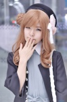 amnesia beret blonde_hair blouse cosplay heroine_(amnesia) jacket maitako miniskirt skirt rating:Safe score:1 user:nil!