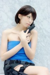 cosplay gun jill_valentine miniskirt resident_evil resident_evil_3 satori skirt tubetop rating:Safe score:2 user:nil!