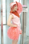 bandana cheerleader_uniform cosplay dress pantyhose pink_hair pom_poms ran_(shugo_chara!) shima shugo_chara! visor rating:Safe score:0 user:nil!