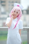 cosplay guilty_crown hair_ties hiiragi_haruka nurse nurse_cap nurse_uniform pink_hair twintails yuzuriha_inori rating:Safe score:0 user:pixymisa