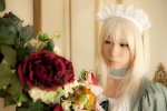 apron asai_mami blonde_hair choker cosplay dress gloves hairband maid maid_mix maid_uniform original rating:Safe score:0 user:nil!