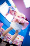 ass bed blue_hair cosplay dress hat maropapi panties remilia_scarlet socks touhou touhou_ningyou_fuminori_shirizu_2 wings rating:Safe score:3 user:nil!