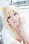 azuki_azusa blonde_hair blouse choco cosplay grey_eyes hairbow hentai_ouji_to_warawanai_neko ribbon_tie rating:Safe score:0 user:pixymisa
