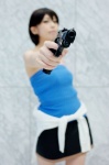 cosplay gun jill_valentine miniskirt resident_evil resident_evil_3 satori skirt tubetop rating:Safe score:1 user:nil!