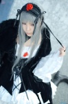 boots cosplay dress hairband koutsuki_rin rozen_maiden silver_hair suigintou wings rating:Safe score:0 user:nil!