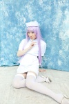 cosplay garter_belt kudan_yu nurse nurse_cap nurse_uniform original purple_hair thighhighs zettai_ryouiki rating:Safe score:1 user:pixymisa
