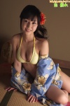 bikini cleavage genjoshi_summer_special_2009 minami_yui open_clothes ponytail side-tie_bikini swimsuit yukata rating:Safe score:1 user:nil!
