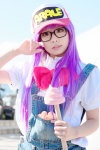 blouse cap cosplay dr._slump glasses norimaki_arale overalls purple_hair zero_inch rating:Safe score:0 user:xkaras