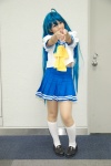 ahoge blue_hair cosplay izumi_konata kneehighs lucky_star pantyhose sailor_uniform school_uniform yayoi rating:Safe score:1 user:nil!