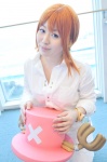 blouse cosplay nami_(one_piece) one_piece orange_hair shiori twintails rating:Safe score:0 user:nil!