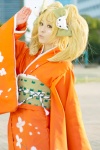 blonde_hair cosplay hairbows kimono obi saionji_hiyoko super_dangan-ronpa_2 twintails yellow_eyes yuyu_kaname rating:Safe score:1 user:pixymisa