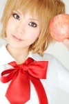 amane_misa apple blonde_hair blouse cosplay death_note kouzuki_suzuka school_uniform rating:Safe score:1 user:nil!