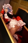 ass blue_hair cosplay dress hat panties remilia_scarlet shizuku socks touhou touhou_muge_youji wings rating:Safe score:9 user:nil!