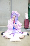 book bows cosplay dress hat maxazi-k patchouli_knowledge purple_hair ribbons socks touhou twintails rating:Safe score:0 user:pixymisa