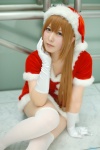elbow_gloves gloves narihara_riku santa_costume stocking_cap thighhighs zettai_ryouiki rating:Safe score:0 user:pixymisa