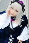 aidou_rika cosplay dress hairband rozen_maiden suigintou white_hair rating:Safe score:0 user:nil!