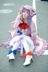 cosplay dress hat pantyhose patchouli_knowledge purple_hair robe touhou yoppy rating:Safe score:3 user:nil!