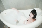 barefoot bathroom bathtub celestia_ludenberck cleavage cosplay danganronpa kirigiri_to_celestia_san_danganronpa lechat soap_suds towel wet rating:Safe score:0 user:nil!