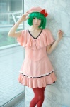 beret cosplay dress green_hair macross macross_frontier pantyhose ranka_lee tatsuki_(ii) rating:Safe score:2 user:nil!